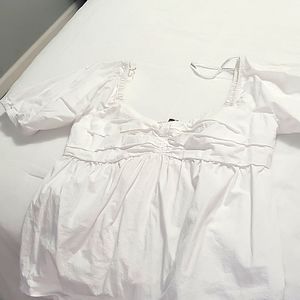 Primark Top white cottagecore style size 8 (M)
